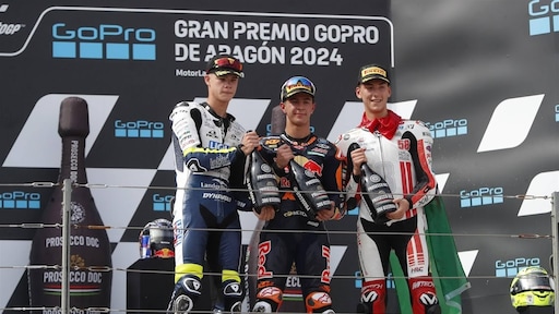 Motorrijder Veijer tweede in GP van Aragon
