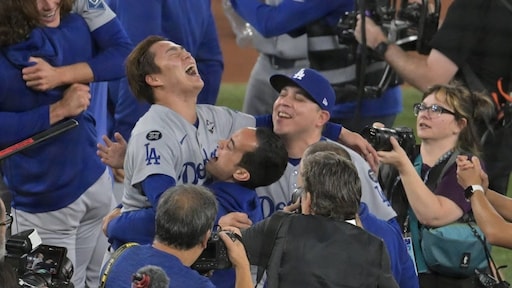Honkballers Los Angeles Dodgers winnen de World Series
