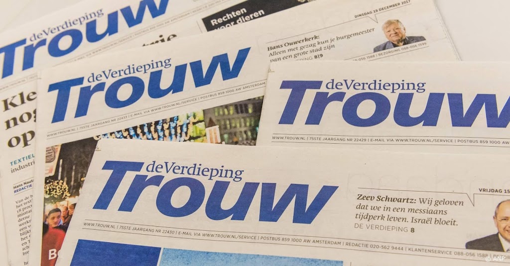 Trouw viert 25.000e editie met oud logo uit de oorlog
