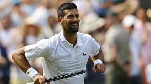 Djokovic boekt tegen Brit Evans 99e zege op Wimbledon