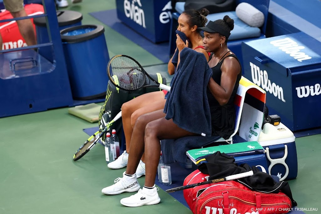 Williams uitgeschakeld in dubbelspel US Open, maar stopt nog niet