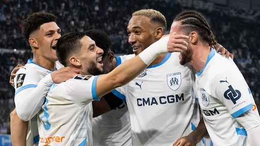 Marseille consolideert de tweede plaats met ruime overwinning op Le Havre