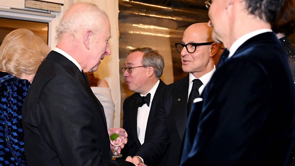 Koning Charles en Camilla dineren met acteur Stanley Tucci