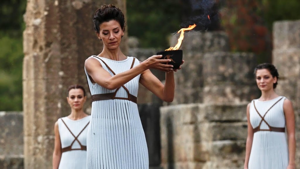 Ontsteken olympische vlam zonder publiek