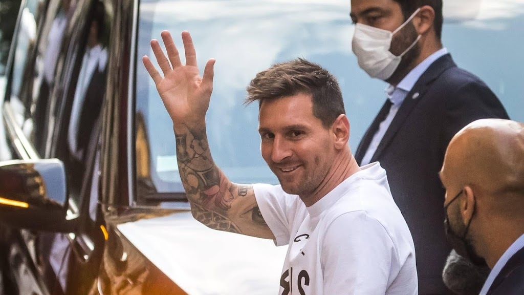 Paris Saint-Germain presenteert voetballer Messi