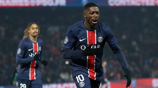 Dembélé leidt PSG met twee treffers voorbij Saint-Étienne