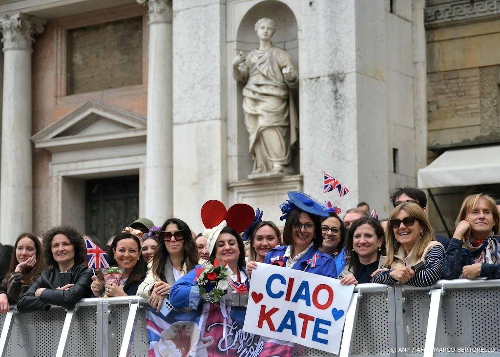 Catherine aangekomen in Italië voor tweedaags bezoek