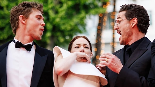 Emma Stone aangevallen door bij op rode loper in Cannes