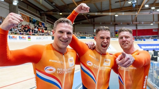 Teamsprinters pakken zesde wereldtitel op het WK baanwielrennen