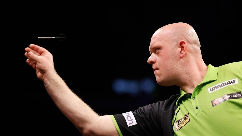 Van Gerwen moeizaam naar tweede ronde van WK darts