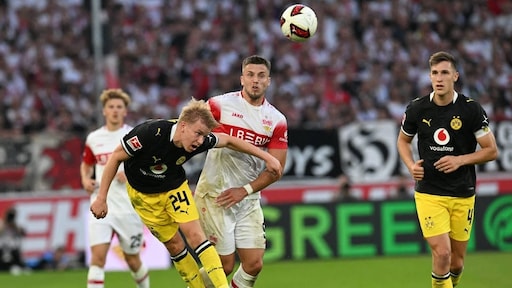 Dortmund neemt koppositie weer over na nipte zege bij Stuttgart