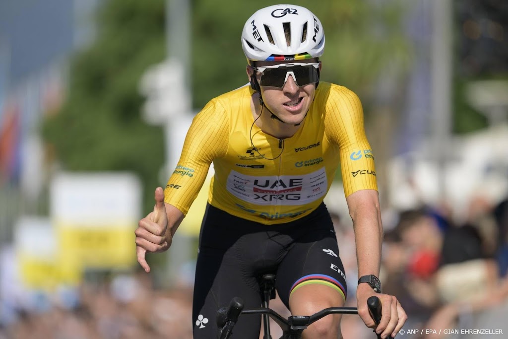 Pogačar wint tijdrit Ronde van Zwitserland nipt voor Van der Poel