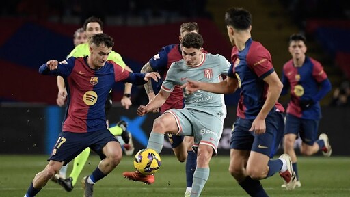 Atlético Madrid wint diep in blessuretijd de wedstrijd tegen FC Barcelona
