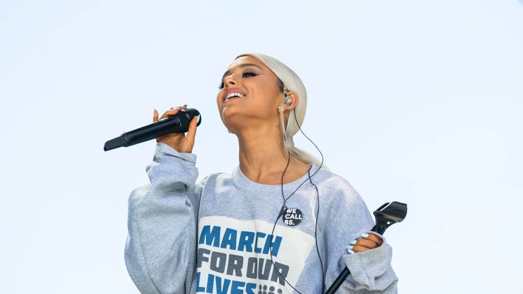 Miley Cyrus en Ariana Grande bij March