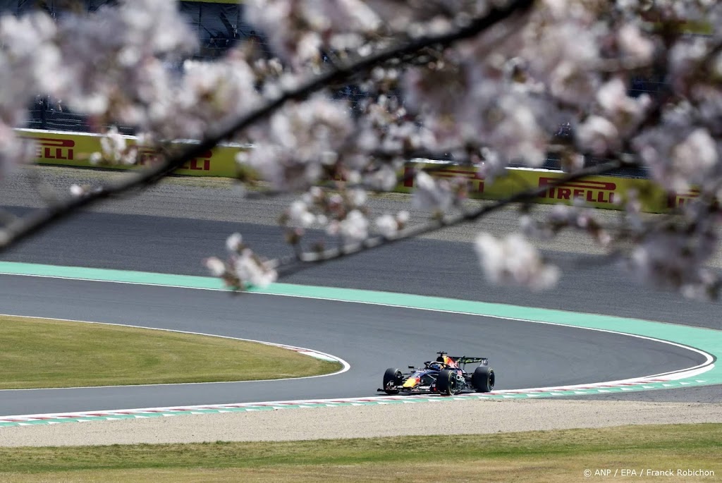 Tiende tijd voor Verstappen in tweede vrije training in Japan