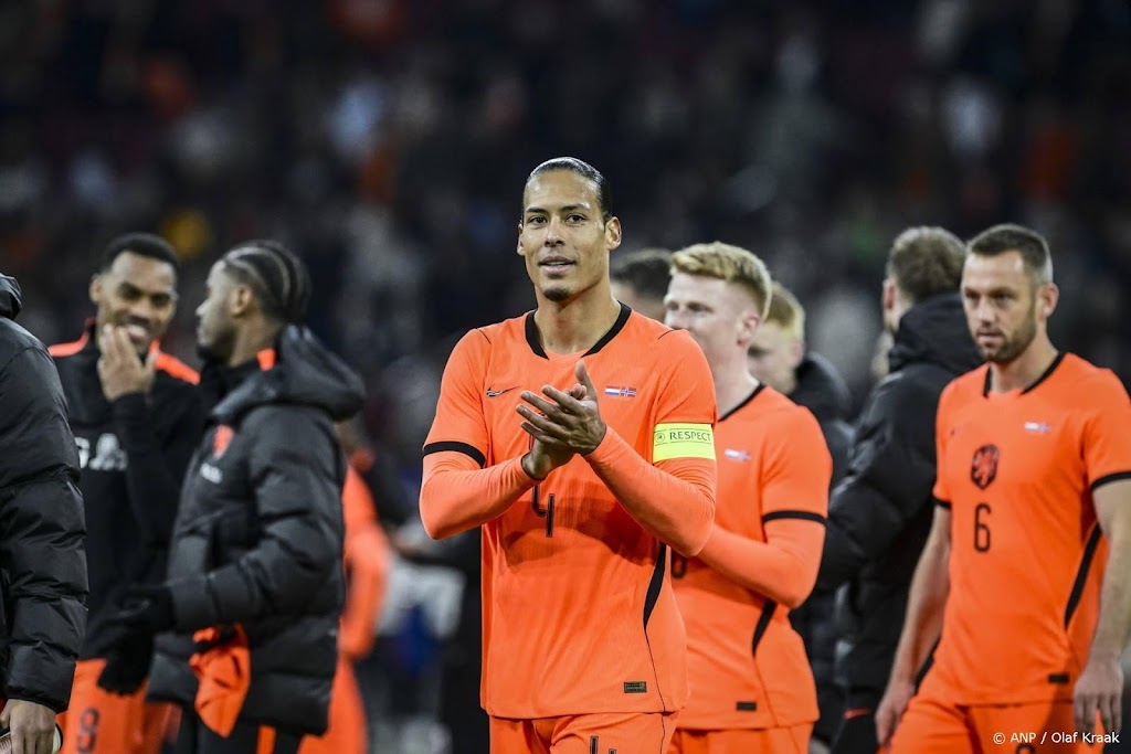 Aanvoerder Van Dijk redelijk tevreden over oefenzege van Oranje