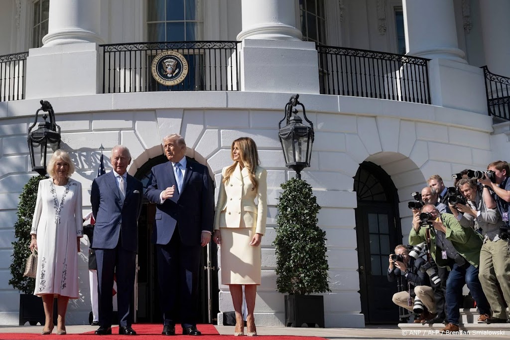 Trump ontvangt Charles en Camilla in het Witte Huis