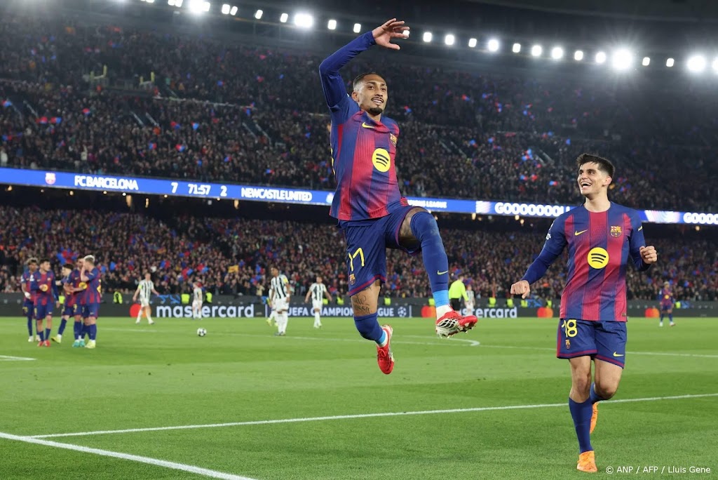 FC Barcelona in kwartfinales Champions League zonder Raphinha