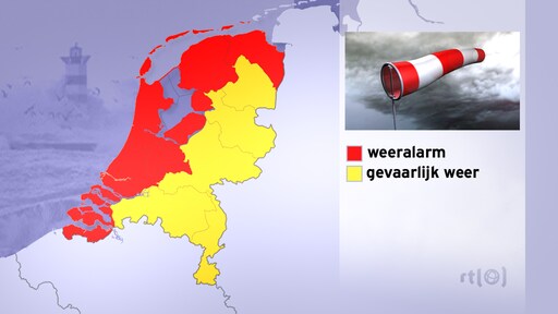 KNMI: Code rood voor westen, midden en noorden