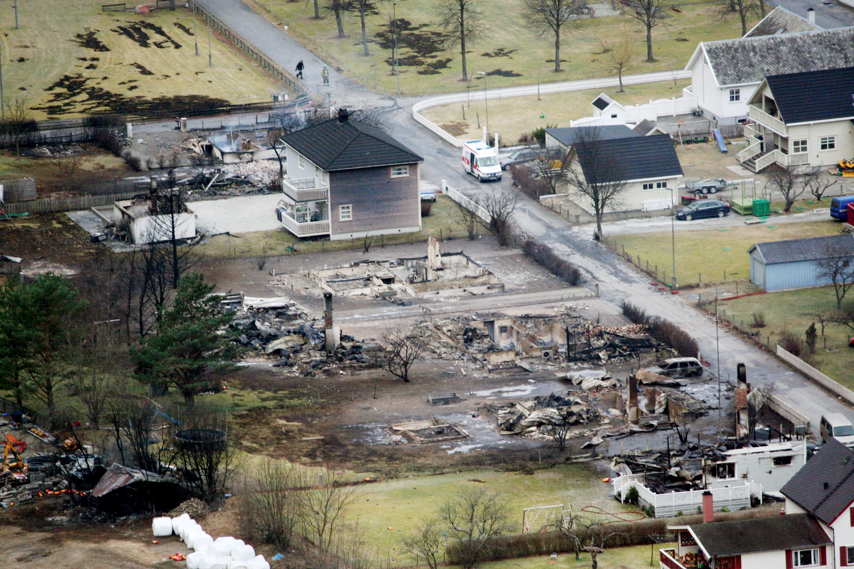 Historisk norsk landsby ødelagt av brann