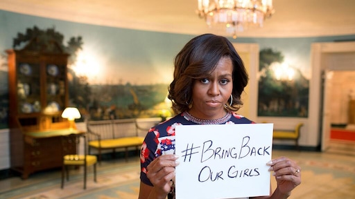 Ook Michelle Obama mengt zich in zoektocht Nigeriaanse meisjes