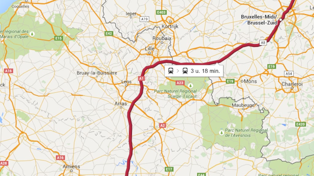 Thalys vertrok om 15:17 uur van Amsterdam CS