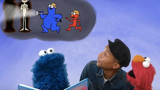 Lief! Pharrel Williams leert Elmo en Koekiemonster lezen met schattig lied