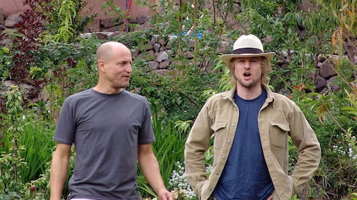 Owen Wilson en Woody Harrelson bij Formule 1