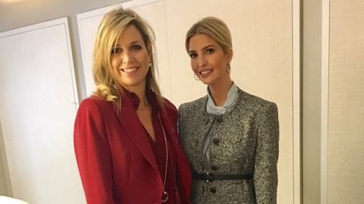 Foto: Ivanka Trump met koningin Máxima in New York