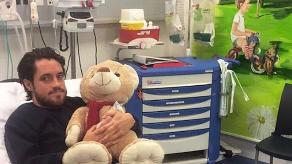 Jasper Demollin in het ziekenhuis met zware hersenschudding