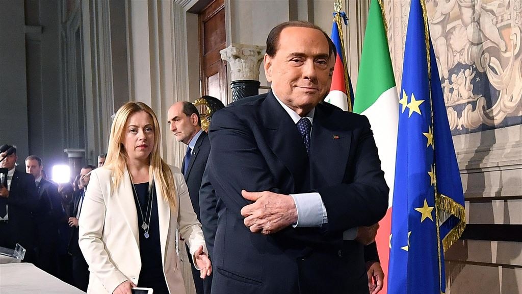 Giorgia Meloni met Berlusconi