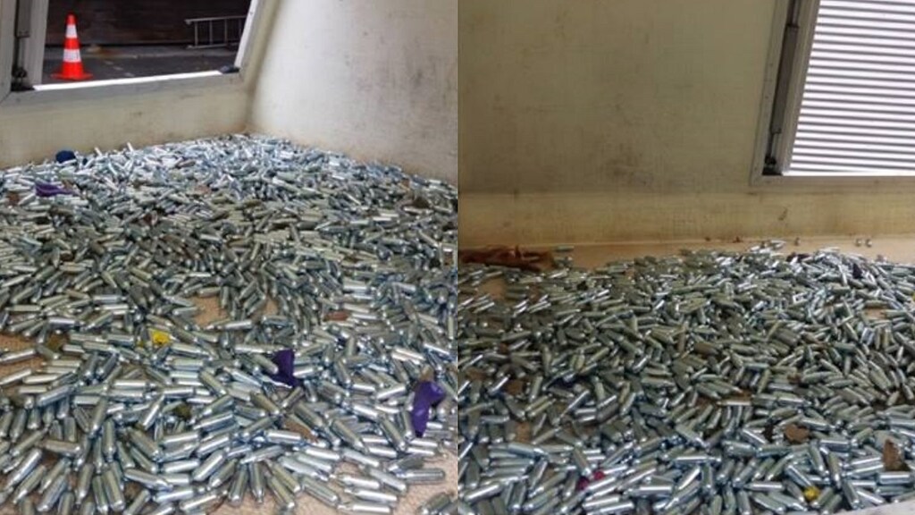 Hoeveel lachgaspatronen tel jij? Politie Culemborg schrijft prijsvraag uit