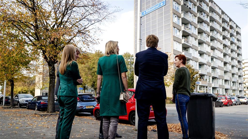 Het koningspaar was vorige maand op bezoek in Overvecht.