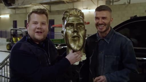 James Corden haalt hilarische prank uit bij David Beckham