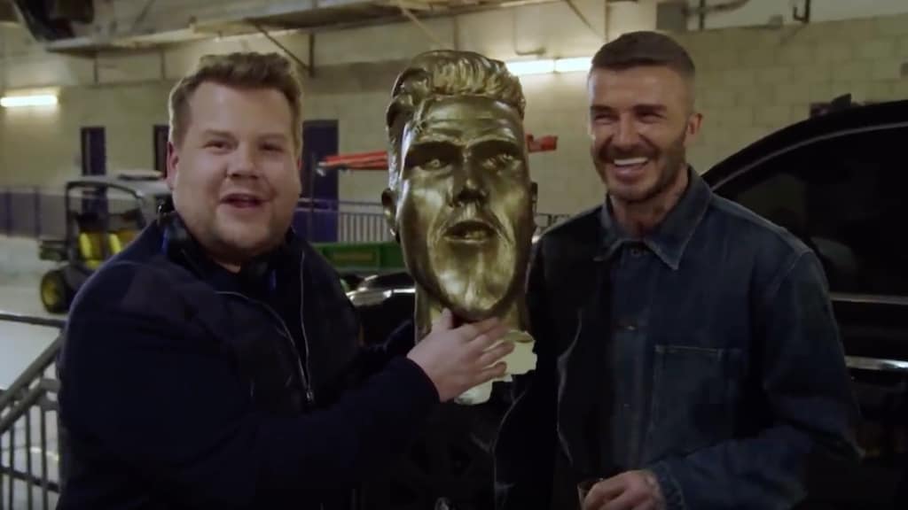 James Corden haalt hilarische prank uit bij David Beckham