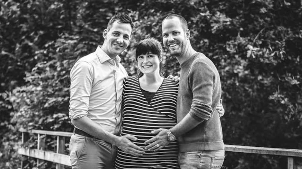 Lianne en wensvaders Sjors en Aart