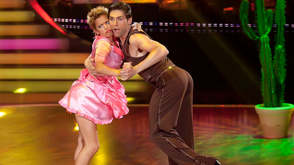 Sylvie en Christian tijdens hun deelname aan Let's Dance