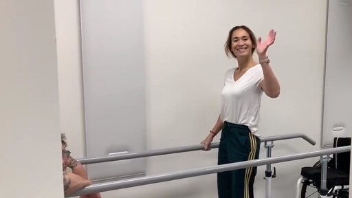 Goed nieuws voor Bibian Mentel: ze kan weer staan