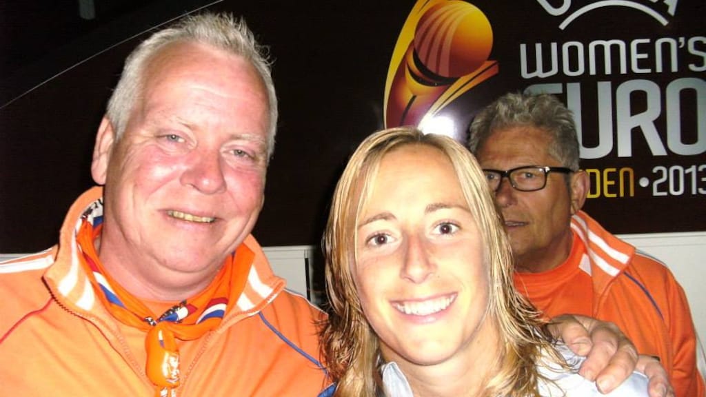 Op het EK van 2013 maakte Peter deze foto met Loes Geurts.