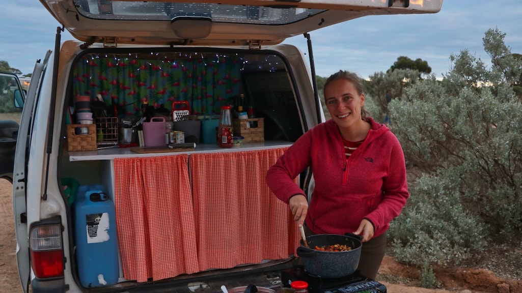 Daisy bij de Nullarborvlakte in het zuiden van Australië.