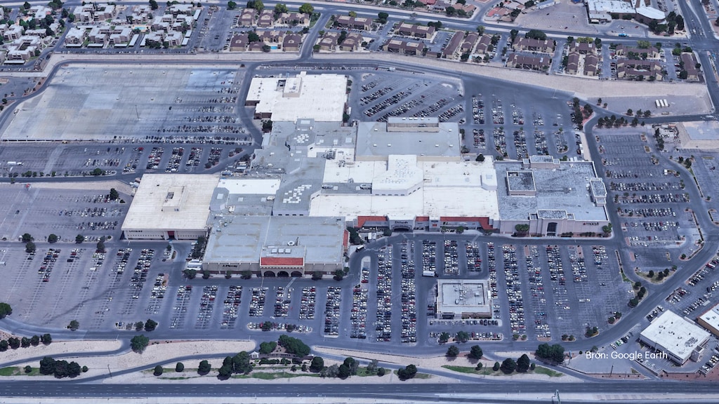 Het winkelcentrum waar de schietpartij plaatsvond.