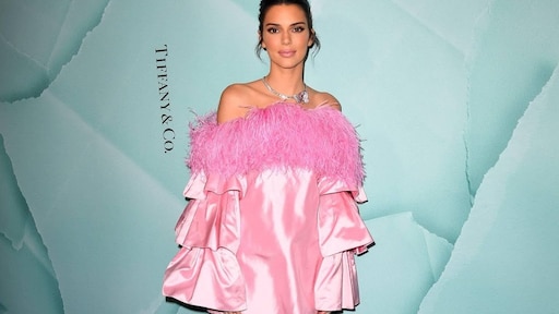 Kendall Jenner kan het niet aan Brad Pitt te zien