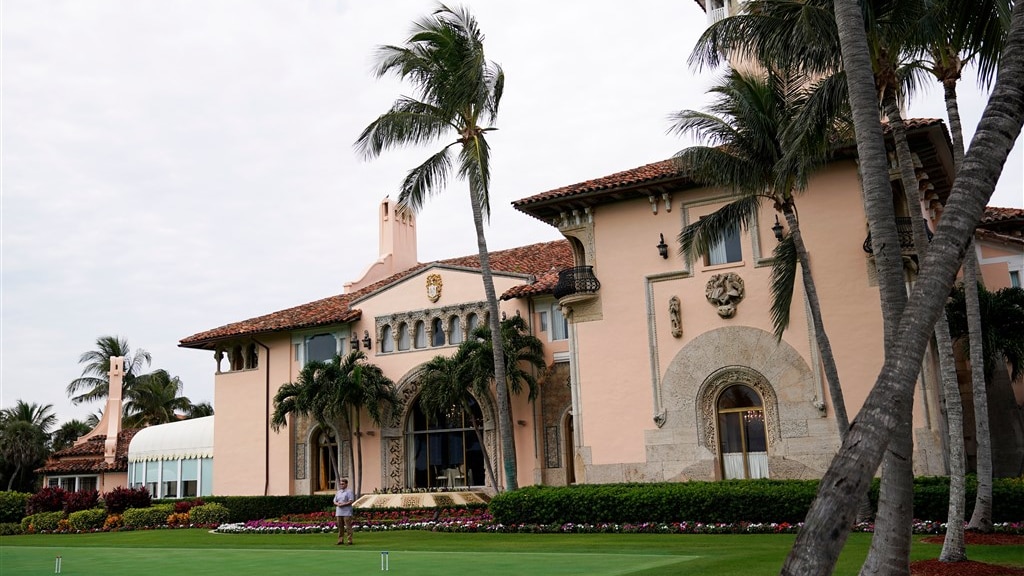 De woning van Trump in Mar-a-Lago in Palm Beach, Florida.