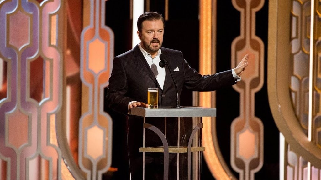 Ricky Gervais presenteert voor de vijfde keer de Golden Globes
