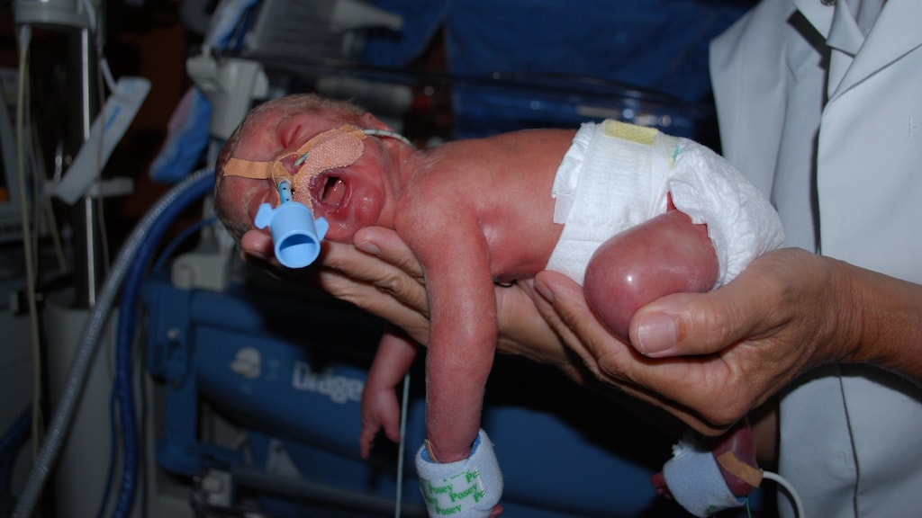 Aidan, vlak na zijn geboorte.