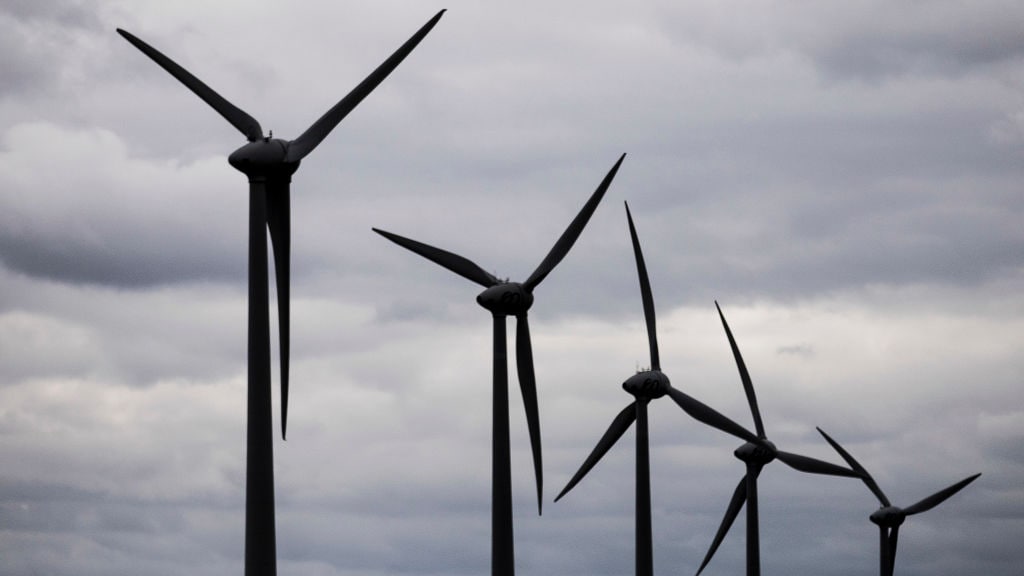 Windmolens bij Feldheim in Duitsland