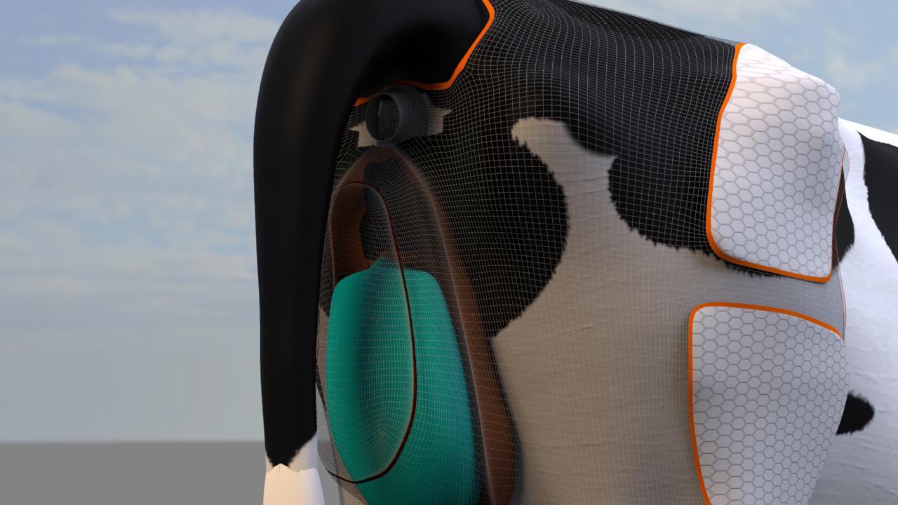 Agri Suits werkt aan een luier voor koeien waarmee de urine wordt opgevangen.