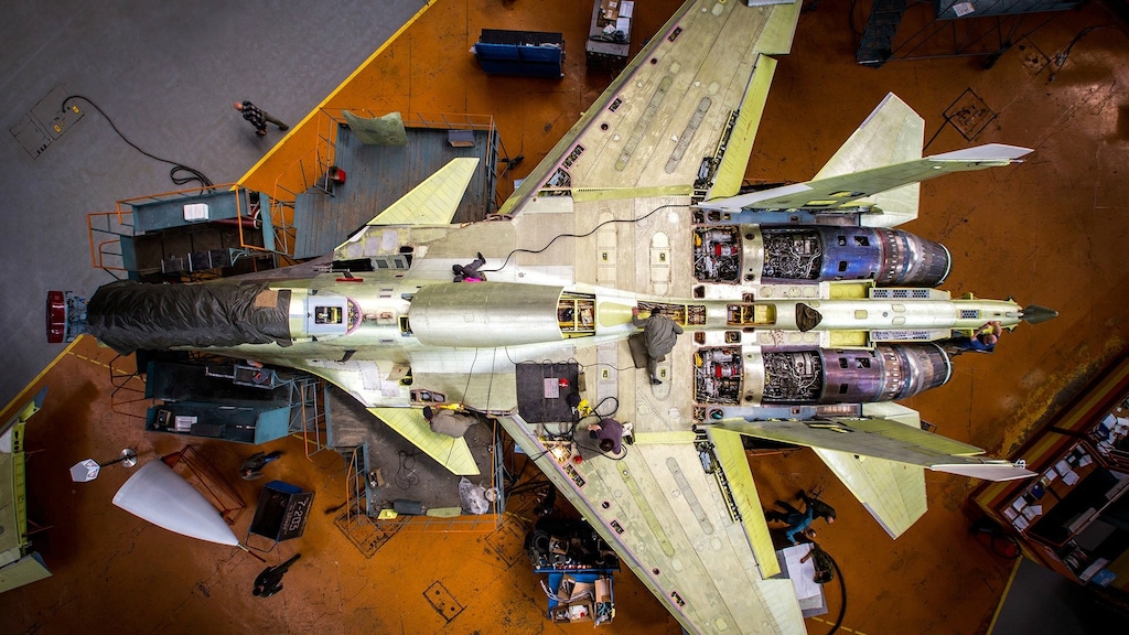 Productie van de Russische Sukhoi Su-30