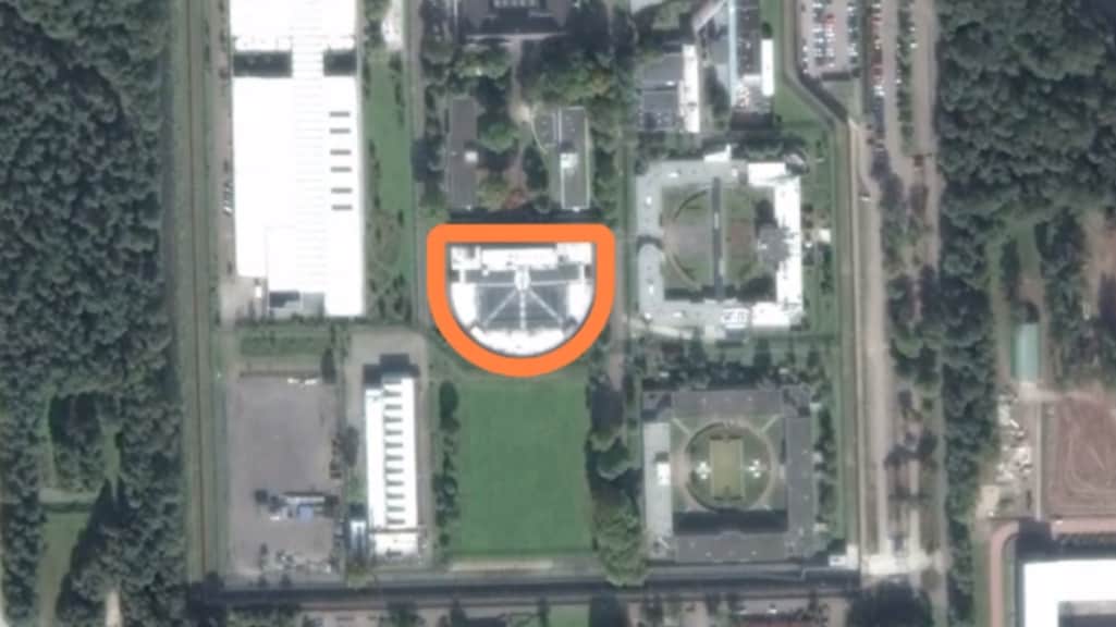 De EBI in Vught van bovenaf.