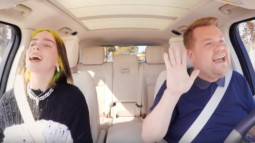 Billie Eilish eindelijk in Carpool Karaoke met James Corden